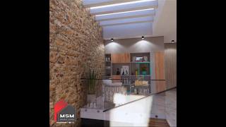 MODERN HOUSE 8X20 mts 3 BEDROOMS LOBBY arquitectura renderizado home [upl. by Anelrihs630]