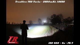 Trustfire T62 Review Beamshots Runtime Output tests [upl. by Ednew]