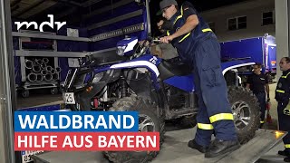 Waldbrand bei Arzberg Unterstützung vom THW aus Bayern  MDR um Zwei  MDR [upl. by Halsy]