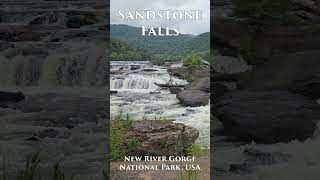 Sandstone Falls  New River Gorge National Park  WV  USA waterfall [upl. by Pickett]