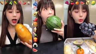 Asmr Eating Emojis Foods 🍭🧋🍿🥑🍓🍉🥑🍰🥩🍅🍦 Relaxing Tiktok Food  Satisfying [upl. by Anined30]