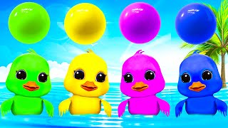 Five Little Ducks Went Out One Day 🐣 Color Song  5 Little Ducklings  Nursery Rhymes amp Kids Songs [upl. by Anais]