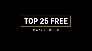 Top 25 Free Maya Scripts and Plugins [upl. by Tandie]