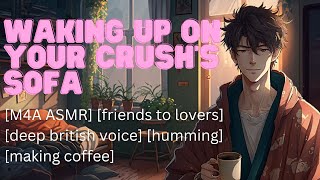 Waking Up On Your Crushs Sofa M4A ASMR kissing deep british voice [upl. by Enait]