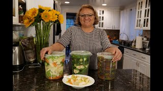 Healthy and Delicious Pickled Vegetables three variations Torshi [upl. by Nylhtak]