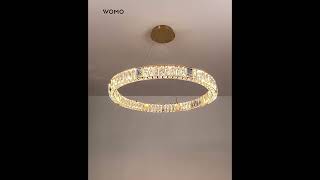 WOMO Round Crystal ChandelierWM2355 homedecor interiordesign livingroomdecor [upl. by Ias]