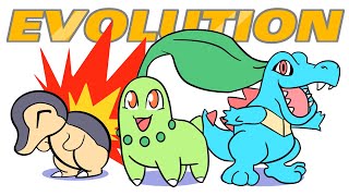 JOHTO STARTERS EVOLVE  Pokemon Evolution Animation [upl. by Rosamund133]