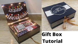 How To Make Hamper Box At Home  Handmade Birthday Gift Ideas  Gift Box Tutorial  Crafteholic [upl. by Adorne]