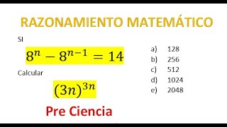 ✅EXAMEN ADMISIÓN USMP 🤓 Matemática preguntas resueltas Teoría de Exponentes PreCiencia usil [upl. by Sianna]