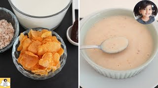 Cornflakes porridge for baby  Baby breakfast for 1 year old   Cornflakes for baby  Baby recipe [upl. by Ellenwahs837]