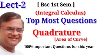 QUADRATURE Area of Curve Integral calculus bsc1st year 1st sem [upl. by Ainiger]