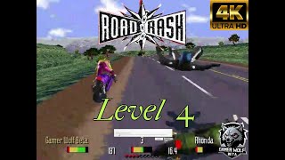 Road Rash  Level 4  Map Napa Valley Qualified  4K Ultra HD Nostalgic gameplay [upl. by Gone216]