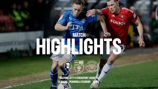 Salford City Vs Stockport County  Match Highlights  140324 [upl. by Nnylakcaj137]