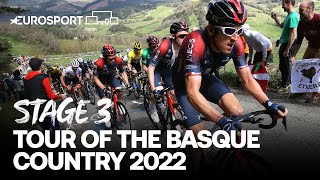 Pello Bilbao vs Julian Alaphillipe on tight sprint  Tour of Basque Country  Stage 3  Eurosport [upl. by Nilcaj]