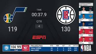 Jazz  Clippers WCSF Game 6  NBA Playoffs on ESPN Live Scoreboard [upl. by Satsoc218]