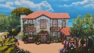 TARTOSA VACATION HOME ⛱️☀️  The Sims 4  Speed Build  No CC  simliina [upl. by Nessie]