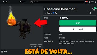 HEADLESS HORSEMAN A CABEÇA INVISÍVEL ESTÁ DE VOLTA  ROBLOX [upl. by Clarabelle688]