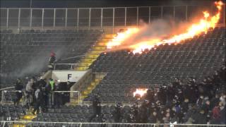 Delije zapalile severnu tribinu Partizanovig stadiona posle 146 večitog derbija [upl. by Anialeh627]