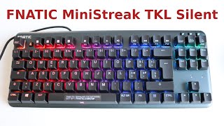 Fnatic miniSTREAK TKL Silent LED Backlit RGB Mechanical Gaming Keyboard [upl. by Yolane]