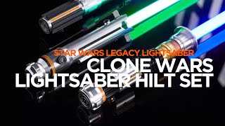 Star Wars The Clone Wars Legacy Lightsaber Hilt Set [upl. by Bourgeois752]