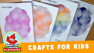 Cotton Candy Craft for Kids  Maple Leaf Learning Playhouse [upl. by Oramug]