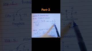 Mechanism of Markovnikov Rule organicreaction scienceexplained chemistry [upl. by Elrahc]