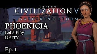 1 Lets Play Civ 6 Phoenicia  Dido  Phoenician Empire  Civilization VI Gathering Storm [upl. by Stoughton]