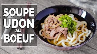 Soupe japonaise au Udon et au boeuf  Le Riz Jaune [upl. by Annaihr]