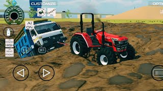 loading dampar ko kichad me se nikala Mahindra 755 tractor ne tochan in Android mobile playing game [upl. by Daveda]