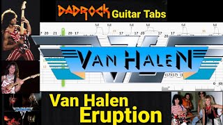 Eruption  Van Halen  Solo Guitar TABS Lesson [upl. by Michaelina]