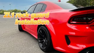 INSTALLING ZL1 ROCK GUARDS ON MY DODGE CHARGER SCATPACK 392 WIDEBODY [upl. by Norbie]