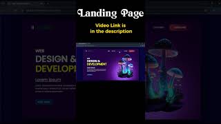 Make Landing Page Using Html And Css  coding videoediting programming codzlearners [upl. by Oilime]