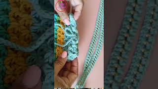 Correa tejido a crochet 🧶 fácil  resistente sobre cadena 🪡👌short [upl. by Niamert]