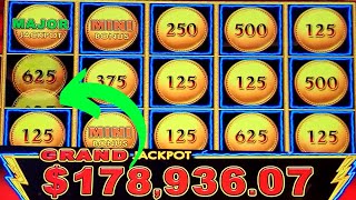 Last Coin For 178000 GRAND JACKPOT On Lightning Link [upl. by Carlota]