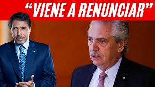 El dato de Eduardo Feinmann sobre el regreso de Alberto Fernández a Argentina “Viene a renunciar” [upl. by Soracco]