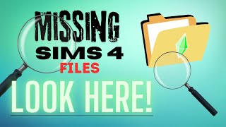 Sims 4 Game Files Missing On Your PC Look For Them Here [upl. by Bacon]