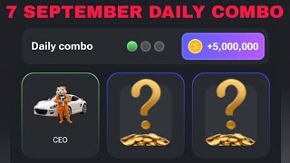 7 SEPTEMBER HAMSTER KOMBAT DAILY COMBO CARDS TODAY [upl. by Doig]