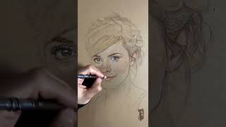 Sketching Emma Watson art portrait EmmaWatson [upl. by Dilaw]