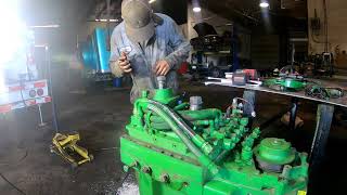 John Deere 8300t powershift rebuild pt 2 [upl. by Terrena]