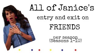 All of Janice Appearances  Entry and Exit on FRIENDS TV Show  Chandler and Janice  Compilation [upl. by Naesad]