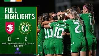 HIGHLIGHTS  Georgia WNT 06 Ireland WNT  UEFA Womens Euro 2025 Qualifying PlayOffs [upl. by Darleen]