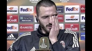 BONUCCI PIANGE PER ASTORI DURANTE LINTERVISTA MILAN ARSENAL 0 2 [upl. by Cerf]