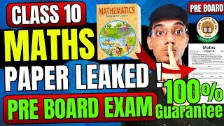 Maths Paper Leaked Preboard Class 10 🤯  Original video 🔴 [upl. by Berthoud]