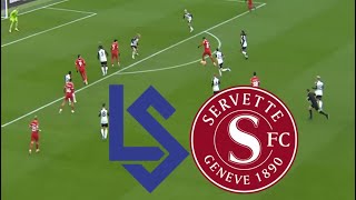 Lausanne Sport 10 Servette FC Highlights  Swiss Super League 202425 [upl. by Nnalyrehs]