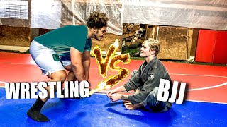 NCAA Heavyweight Wrestler VS BJJ Blue Belt [upl. by Dierolf]