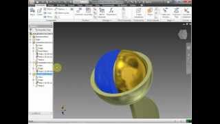 Autodesk Inventor 2013 Lesson 13 Create part inside complex assembly [upl. by Arikehs]