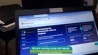 crypto mining using old laptop with Honeyminer [upl. by Ocirderf]