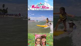 Marina e Elisa em uma História engraçada de Surf criança infantil shorts [upl. by Blasius]