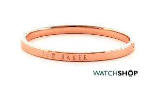 Ladies Ted Baker Rose Gold Plated Clemara Hinge Crystal Bangle TBJ15672402 [upl. by Terrab]