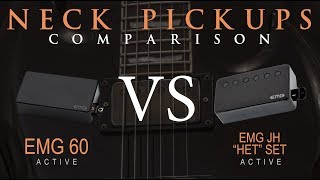 EMG 60 vs EMG JH quotHETquot SET  Active NECK Pickup Guitar Tone Comparison  Review  Demo [upl. by Chemush]